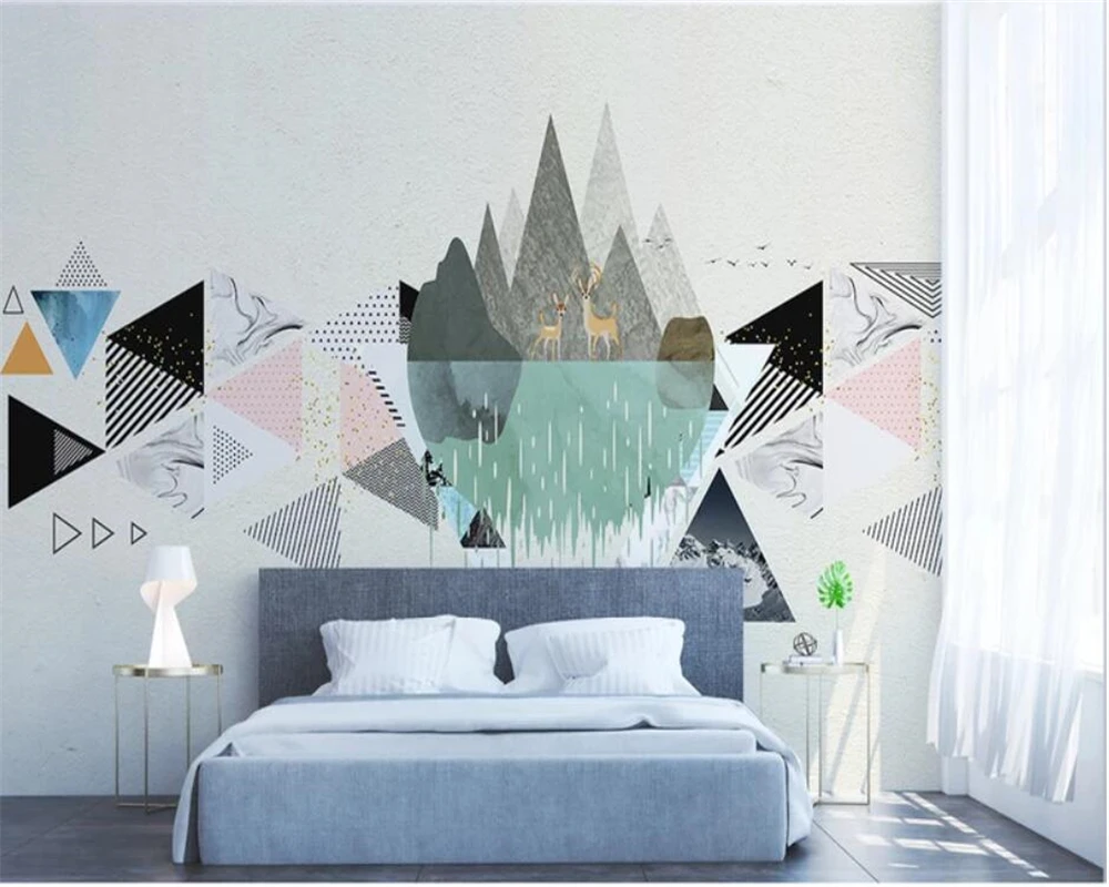 Пользовательские обои 3d фото фрески скандинавские современные минималистичные