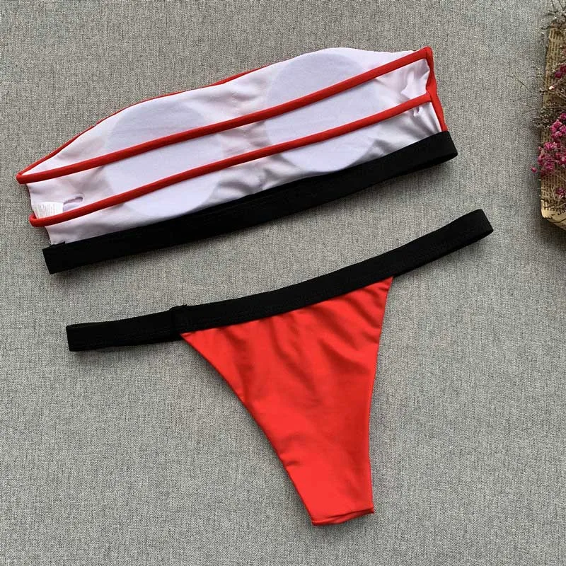 Пуш-ап новый комплект бикини 2019 четыре цвета цельный купальник со шнуровкой без