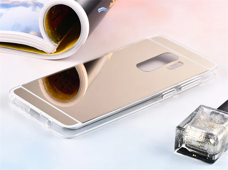 Роскошный зеркальный рамочный чехол с рамкой из термополиуретана для samsung Galaxy S3 S4 S5 S6 S7 край S8 S9 плюс A3 A5 J2 J3 J5 Grand Prime