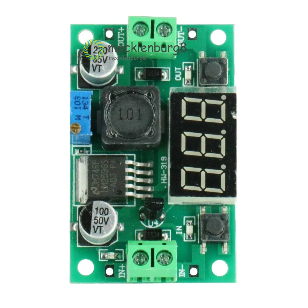 LM2596S регулятор напряжения LM2596 светодиодный вольтметр понижающий
