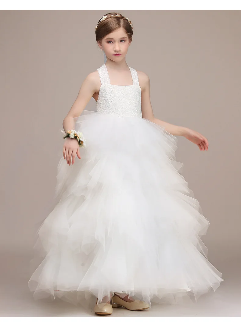 Белые свадебные платья для девочек вечернее платье принцессы бальное в стиле с