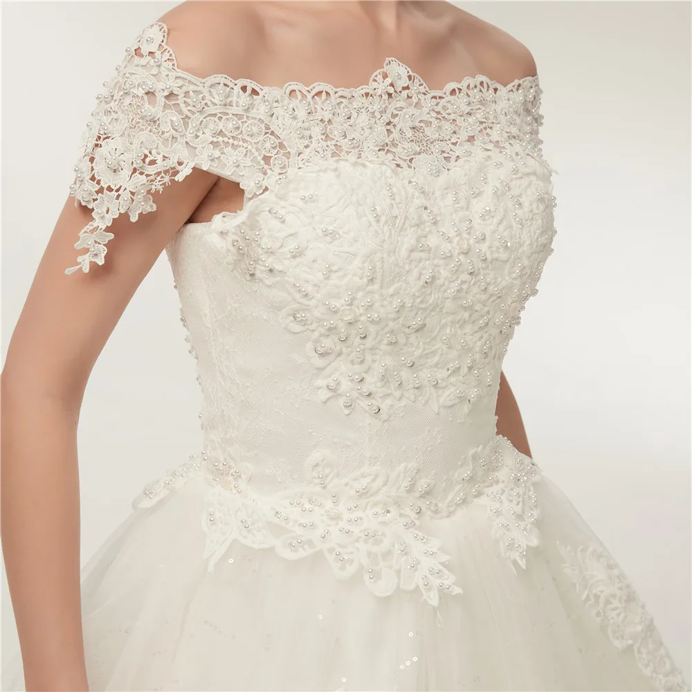 Fansmile Vestidos de Novia белые свадебные платья с длинным шлейфом 2020 по индивидуальному
