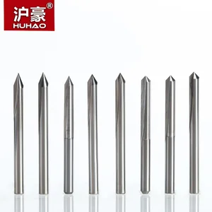 Сверла HUHAO для гравировки по дереву, с 2 канавками, хвостовиком 3,175 мм, 1 шт.