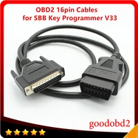 car obd obd2 16pin cables for sbb key programmer v33 obd2 connector cable 16pin obdii cable sbb main testing cable