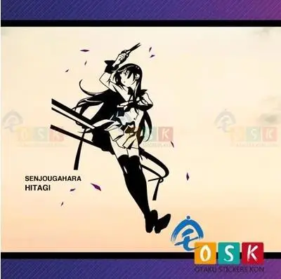 Виниловая наклейка на стену серии Monogatari Senjougahara Hitagi декорация аниме