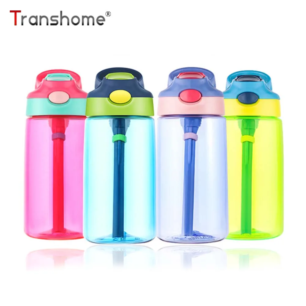 

Transhome Kids Water Bottle With Straw 500ml Plastic Water Bottles For Kids Bottles BPA Free Sports Bottle School Drinkware