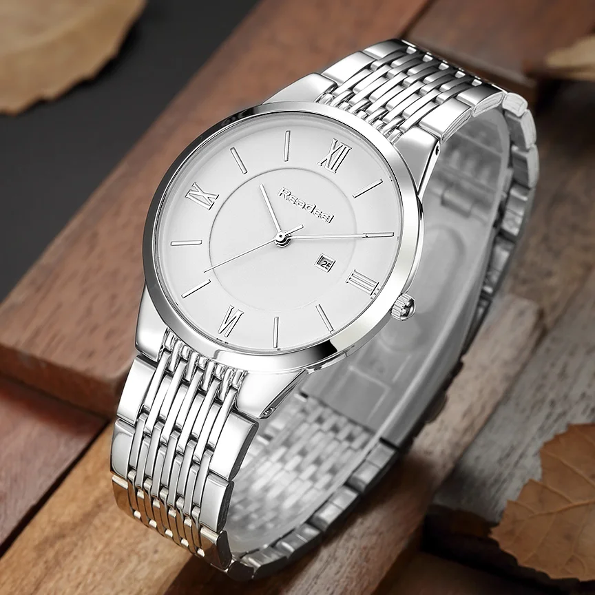 Readeel Quartz Ladies Wristwatch Casual Business Brand Luxury Waterproof Full Stainless Steel Watches Women Dress watches male | Наручные