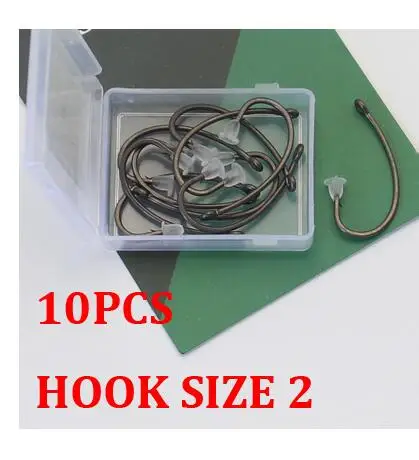10Pcs-Size 2 10 шт. крючок для ловли карпа с колючими кругами рыболовный крючок держатель для приманки из высокоуглеродистой стали рыболовный крючок матовый черный смешанный размер рыболовные аксессуары - Цвет: 10Pcs-Size 2