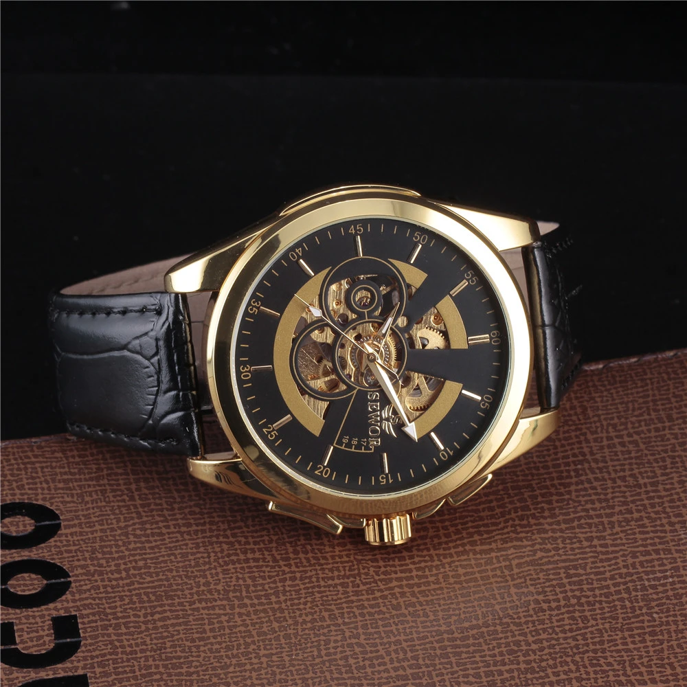 Часы наручные SEWOR Мужские механические Брендовые повседневные известные с