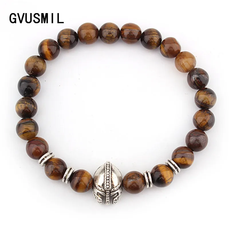 Браслет римского рыцаря шлем гладиатора с покрытием из черного матового