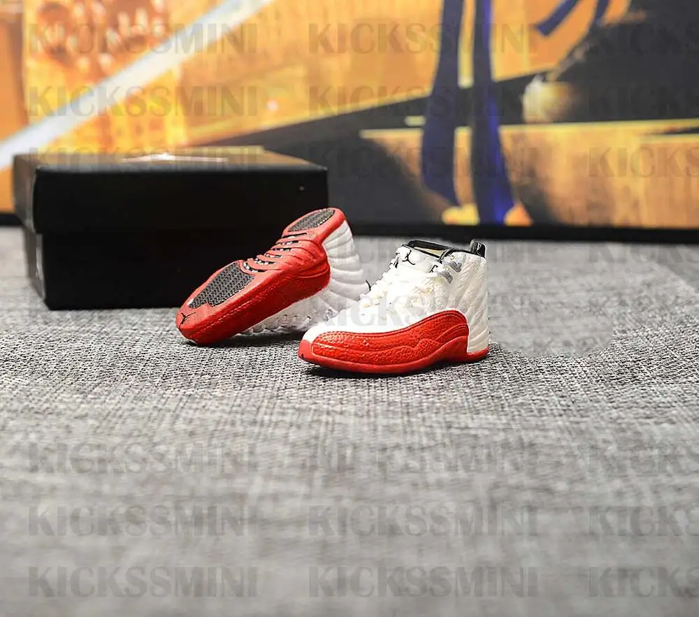 Дропшиппинг Air Jordan 1" Вишня" брелок с кроссовком 1/6 масштаб 3D Мини кроссовок JORDAN Брелок В Форме куклы аксессуар