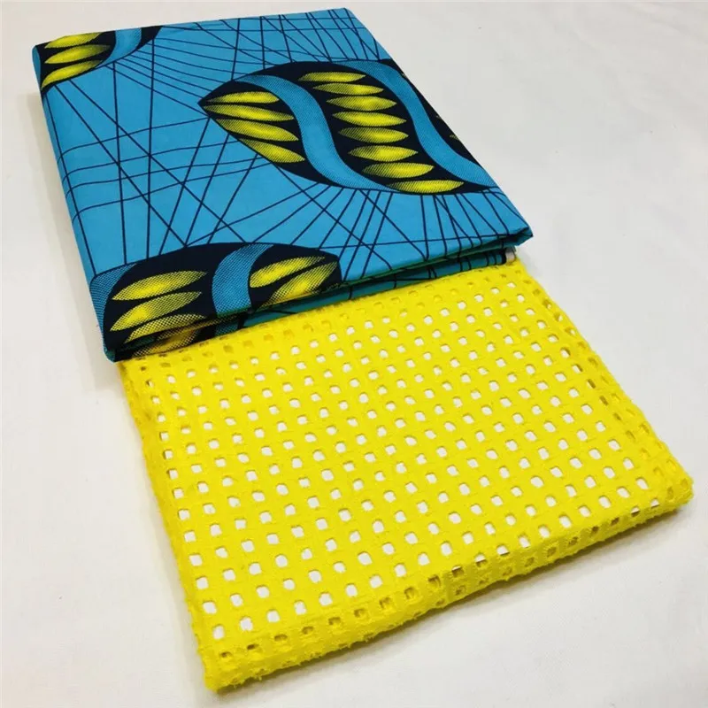 Королевский синий африканский кружевной материал 2019 воск Анкары кружевная ткань