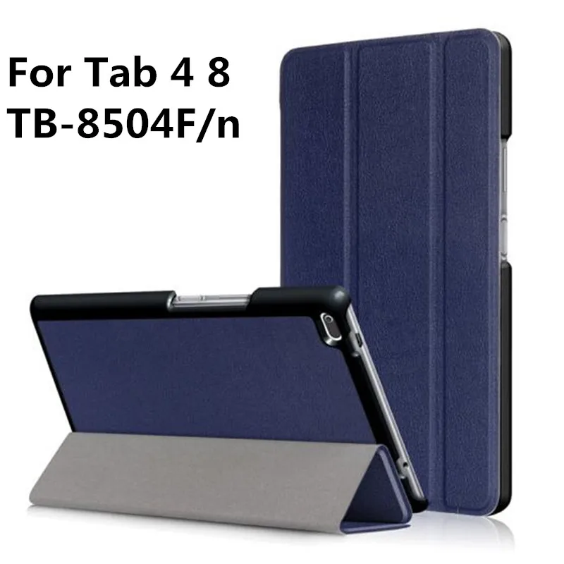 Для lenovo Tab 4, 8, 8 Plus, TB-8504N TB-8504F TB-8704F TOUCHBeauty TB-8504 TB-870 4, 8 50 4, 8 704 планшет чехол Кастер Стенд кронштейн кожаный чехол - Цвет: KST Tab4 8 DeepBlue