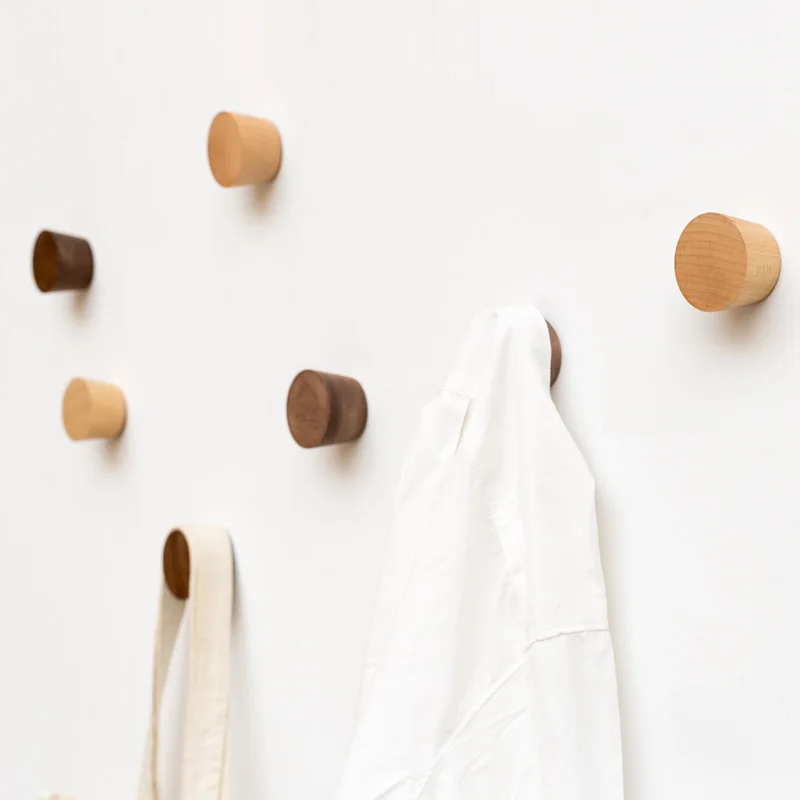 Настенная деревянная вешалка для одежды крючок пальто подвесная стойка хранения