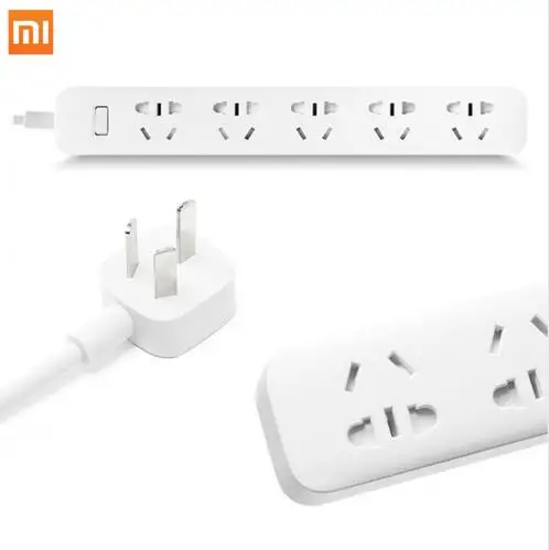 100% оригинал штепсельная вилка Xiaomi для силовой ленты 5 розеток электрическая