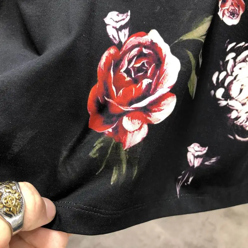Весна 19ss Новая мода футболки Ангел цветок Цветочная Корона печать футболка для мужчин хлопок известный бренд одежда Топ Ретро