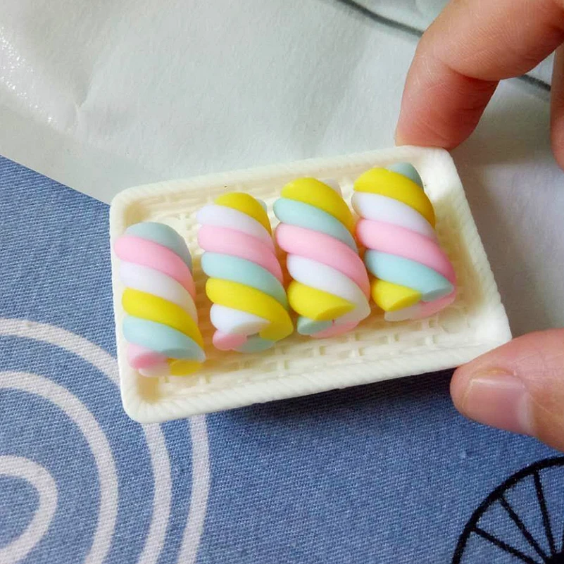 Tanduzi 100 шт. занимательная Полимерная глина Cotton Candy миниатюрный Marshmellow глина фимо для художественного оформления ногтей, ручная работа подвеска деко Запчасти