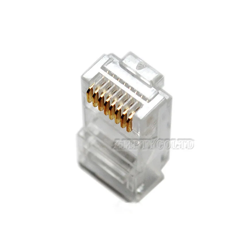 50 шт. RJ45 CAT5 кристальная сетевая модульная штепсельная вилка 8P8C для твердотельных