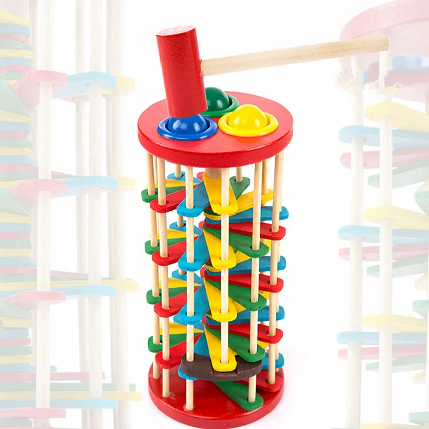 1 комплект Деревянный Весело играющий хомяк игра разноцветными помпончиками и