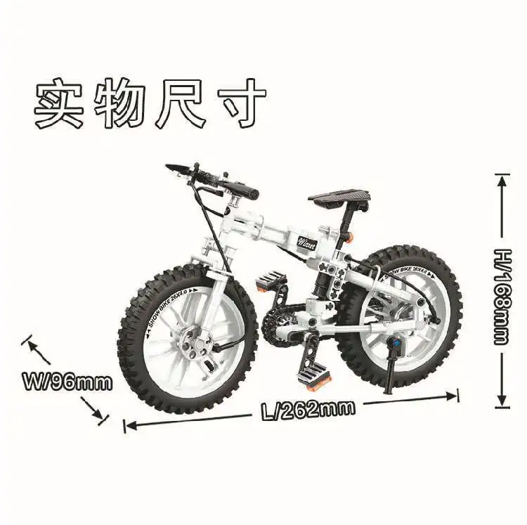 

Winner Technology Technic Blocks Folding Bicycles Building Blocks Set Bricks Snow Bike Classic Model Kids Toys For Children Gift