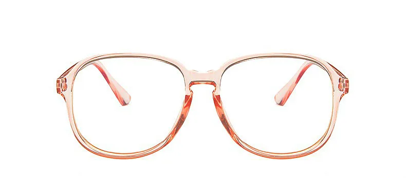 Transparent pink Негабаритные очки оправа для женщин и мужчин фирменный дизайн ретро круглые очки Оптические очки прозрачное оправа для очков De Grau - Цвет оправы: Transparent pink