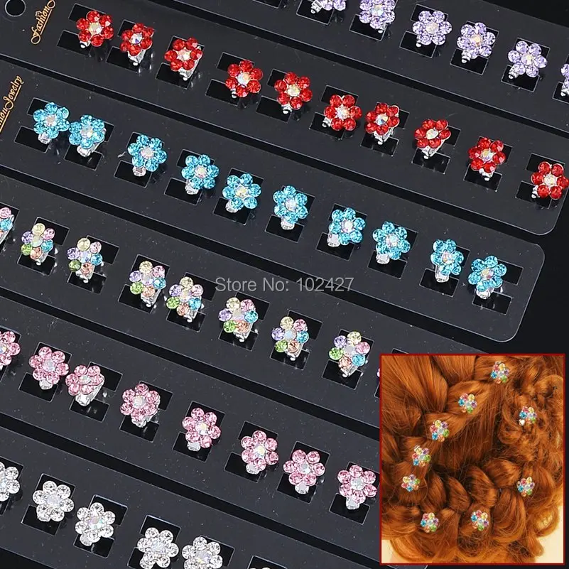 2 шт. невесты свадебное Хрустальный цветок волос пряжки шпилька для Для женщин