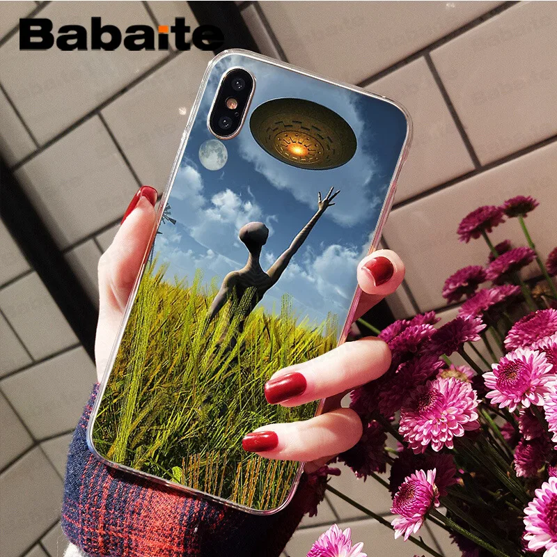 Мягкий высококачественный чехол для iPhone 7 для телефона Babaite Alien UFO 8 5 5Sx 6 7 plus 8 Plus X XS MAX XR