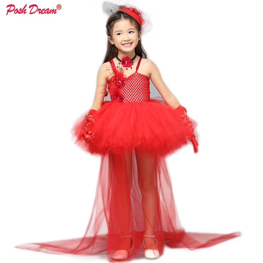 Шикарные великолепные красные рождественские Вечерние Платья с цветочным