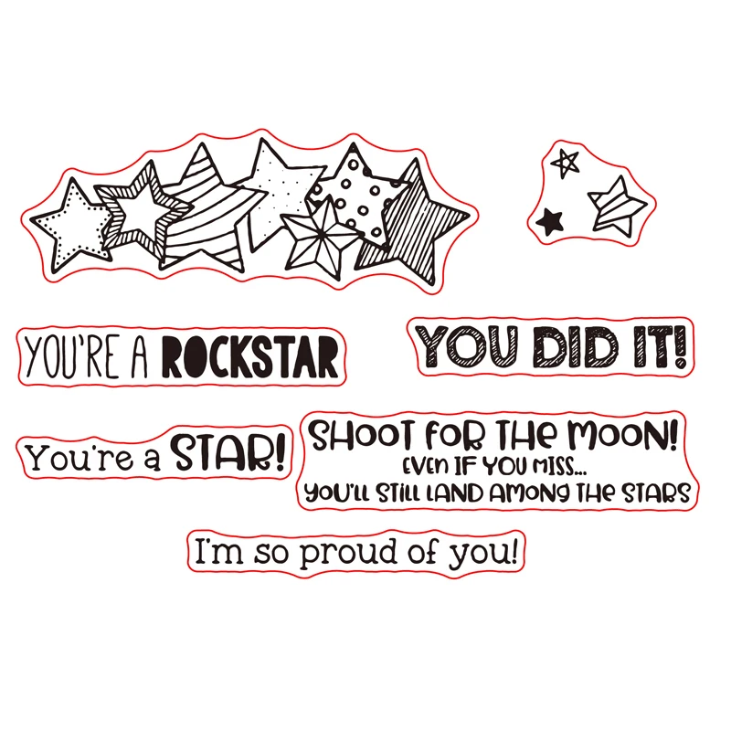 Прозрачные штампы You Are A Star печать для скрапбукинга декоративные аксессуары