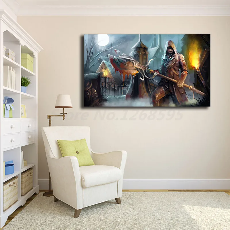 Bloodborne Jogo Wallpaper Wall Art Canvas Poster And Print Painting Decorative Picture For Office Living Room Home Decor | Дом и сад