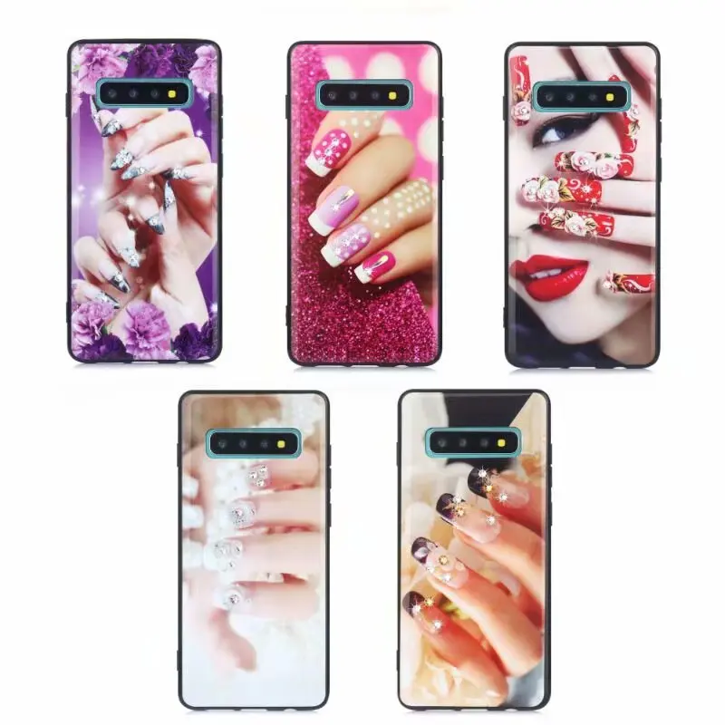 Плотный чехол для samsung Galaxy S10 + Капа Роскошные модельные туфли со стразами палец с