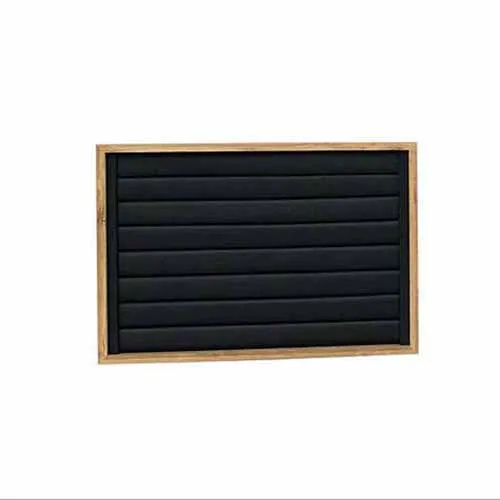 7-Slots-Black-Strip SZanbana деревянный кожаный лоток для ювелирных изделий Кольцо Дисплей Показать чехол ожерелье держатель серьги Органайзер чехол для ювелирных изделий - Цвет: 7-Slots-Black-Strip