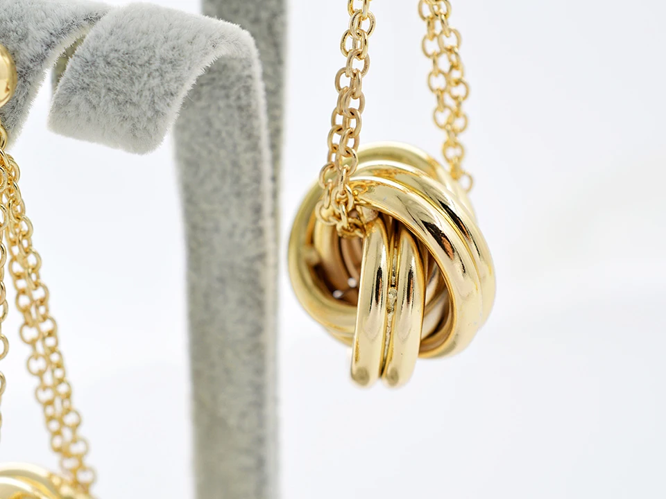 Sunny Jewelry модные украшения Ювелирные наборы для женщин колье серьги кулон витые круги для вечерние на каждый день юбилей