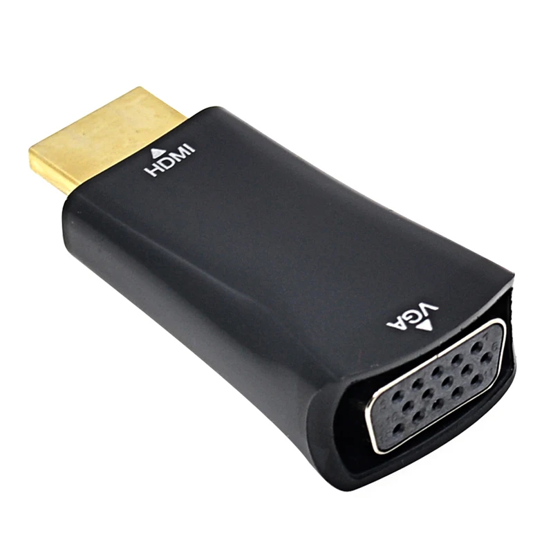 Черный CHIPAL для HDMI к VGA конвертер HDMI2VGA адаптер 1080 P Чипсет для ПК компьютер ноутбук Настольный планшет к HDTV дисплей монитор - Цвет: Черный