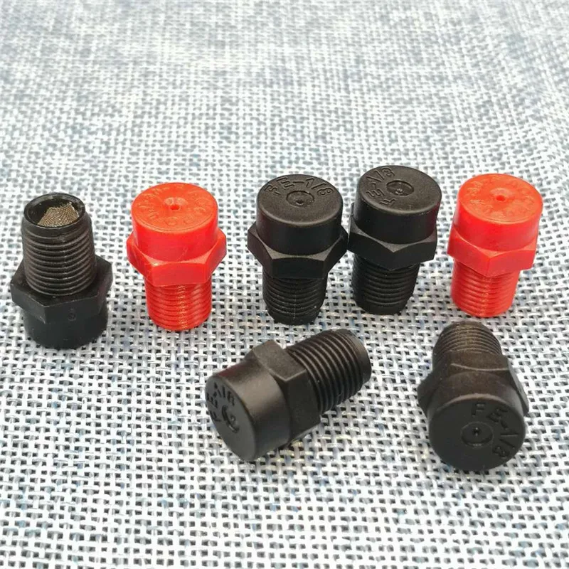 1/8 NPT FE пластиковая туманная насадка, пластиковые насадки к распылителям для воды, охлаждающий туман сопло с фитингом, пластиковое противотуманное сопло низкого давления