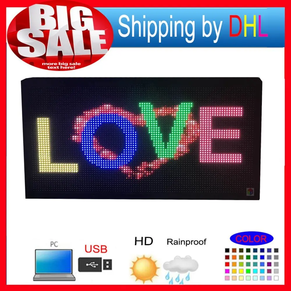 40 &quotX22&quot P10 открытый полноцветный прокрутка цветной текст сообщения