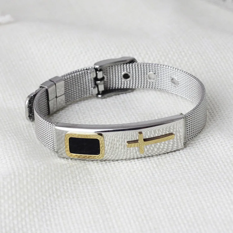 Дэвид Kabel мужские часы ремешок браслет запястье крест из нержавеющей стали |