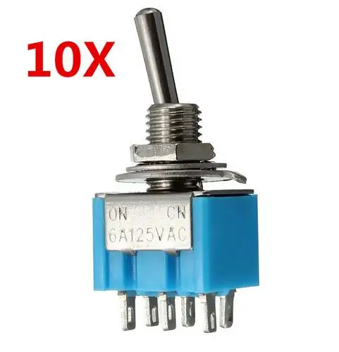 5 штук Лучшая рекламная акция! Новые мини MTS 203 6 Pin SPDT ВКЛ ВЫКЛ на 6A 125VAC тумблеры