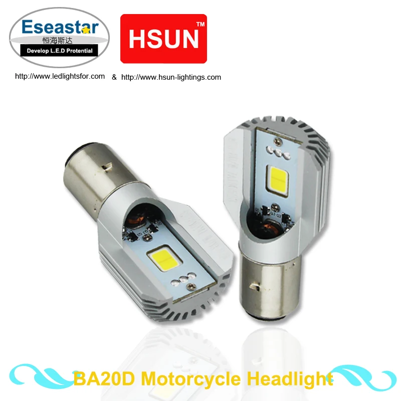 1 шт. Eseastar BA20D мотоциклетная лампочка фары DC6V ~ 80Vluces led para moto light COB аксессуар скутера