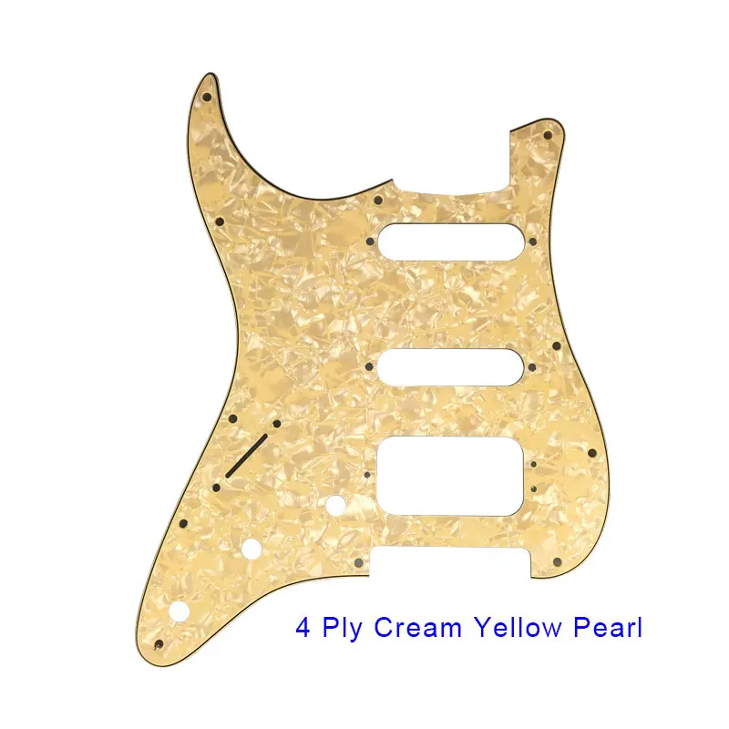 4Ply Cream Pearl Pleroo Custom гитарные Запчасти-для США/Мексики FD левая рука 72' 11 винтовых отверстий стандарт St SSH Гитара накладки царапинам пластины - Цвет: 4Ply Cream Pearl