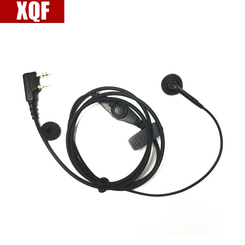 XQF 10PCS K Port Durable Ear Hook Earphone Earpiece /MIC With PTT For Kenwood BAOFENG UV-5r Two Way Radio