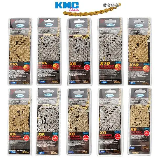 KMC X8 X9 X9sl X10 X10sl X11SL Катена Della 9 S 10 11 Oro за MTB/дорожный велосипед способный