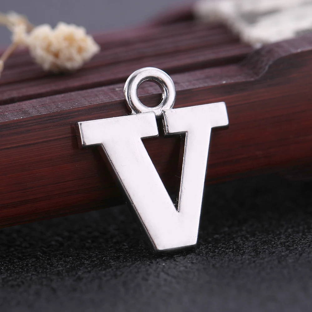 Dawapara 2019 New Silver Letter V Pendants/Charms for Necklaces/Bracelets jewelry 5pcs | Украшения и аксессуары