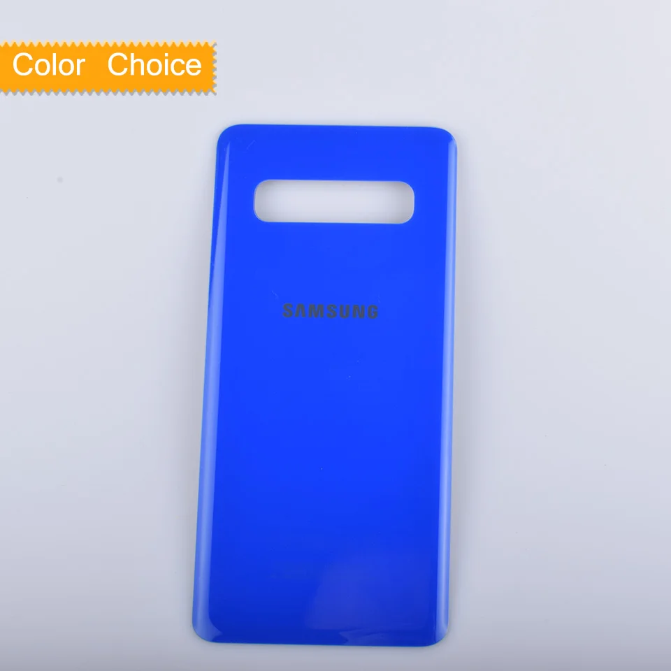 Синий Для samsung Galaxy S10 G973F SM-G973F G973 корпус батарея Дверь Задняя стеклянная крышка чехол S10 Корпус Замена - Цвет: Синий