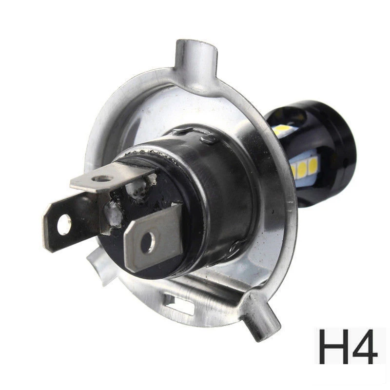 12V для ближнего света, H4 мотоцикл 18SMD 3030 светодиодный Лампа накаливания с лучом 6500K прочный универсальный высокое качество