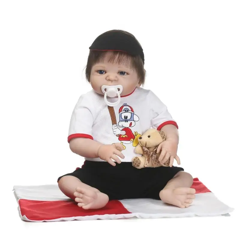 NPK мода 23 &quot56 см полный корпус силикона reborn baby Play House мальчик кукла может Ванна