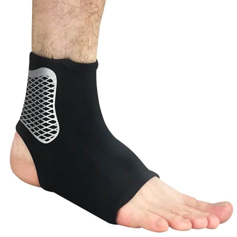 Черный Фитнес фиксатор лодыжки Поддержка ноги Sprain Guard защитный ремень ММА ноги Муай Тай Бокс Баскетбол Футбол тренажерный зал Спорт H - Цвет: Черный