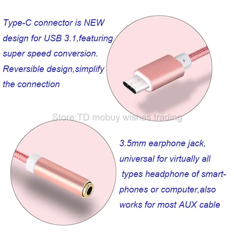 Для Leeco letv le 2x527x520/pro x620/3x720/Max x820 usb type C до 3,5 мм адаптер для наушников USB-C наушников аудио конвертер