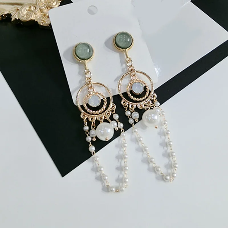 Liffly Fashion Jewelry Long Tassel Stud Earring Birthday Anniversary Party Gifts Italy Classic Personality Design Earings | Украшения и