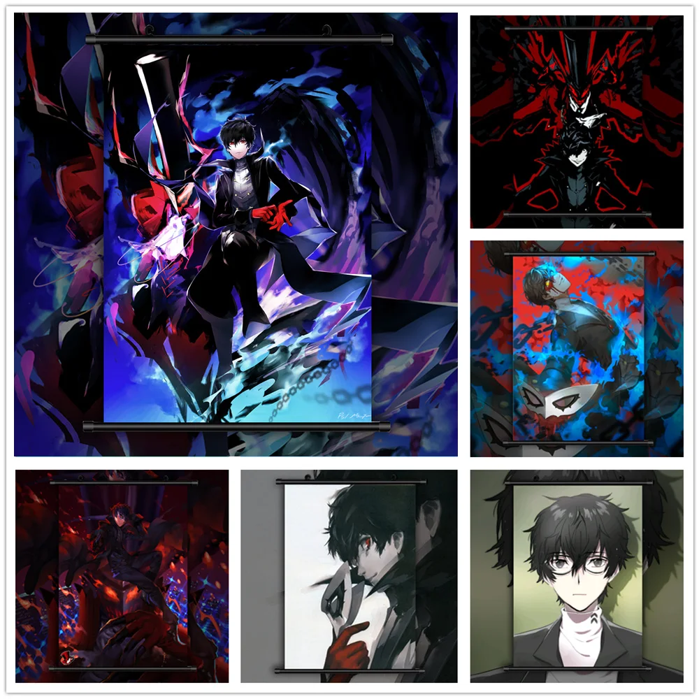 

Shin Megami Tensei Persona 5 Joker Akira Kurusu Anime manga wall Poster Scroll